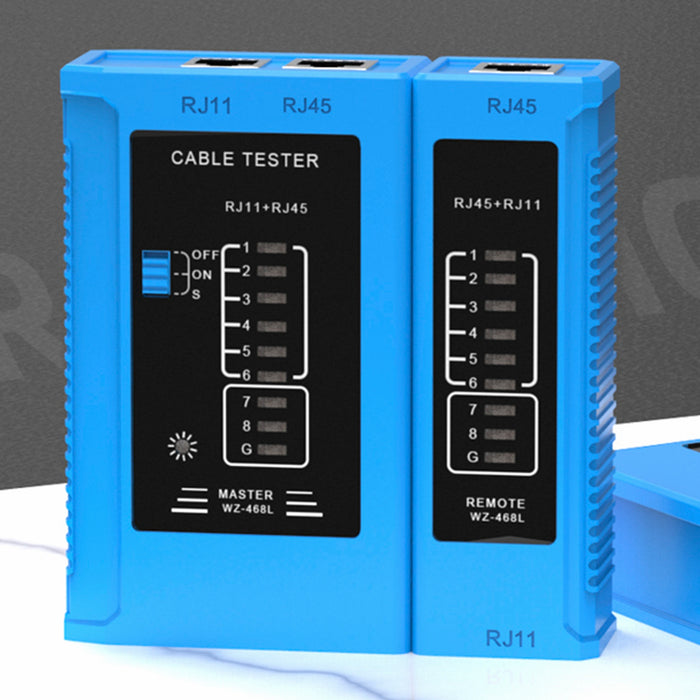 OcioDual Testeur RJ45/RJ11 Vérificateur de câble réseau avec étui