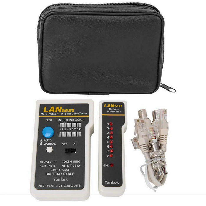 Yankok LANtest Multi-Network Modular Cable Tester Kit with Remote Terminator