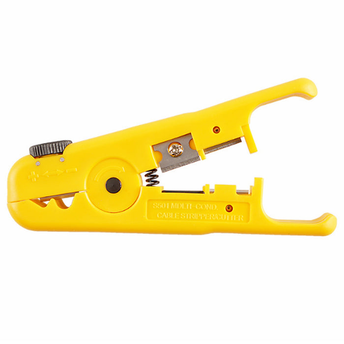Yankok S501B Cable and Wire Stripping Cutting Tool with Adjustable Blade Depth Yellow