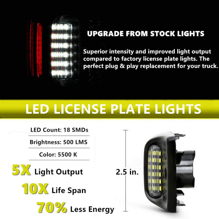 トヨタ2000-2013タンドラ丨2005-2015タコマのLEDナンバープレートライト