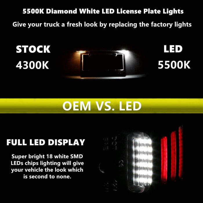 トヨタ2000-2013タンドラ丨2005-2015タコマのLEDナンバープレートライト