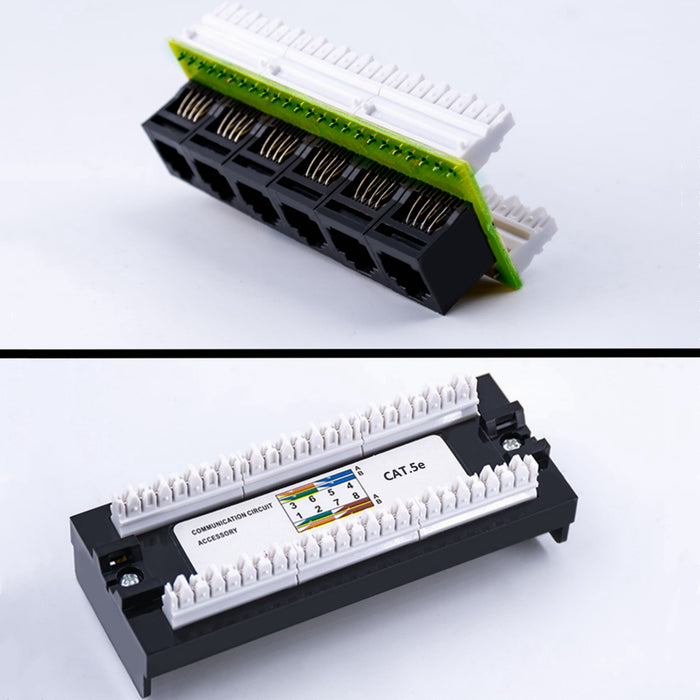 Yankok CAT6 8 Port Patch Panel Supports Back CAT5/5e w/o Bracket 8in.x