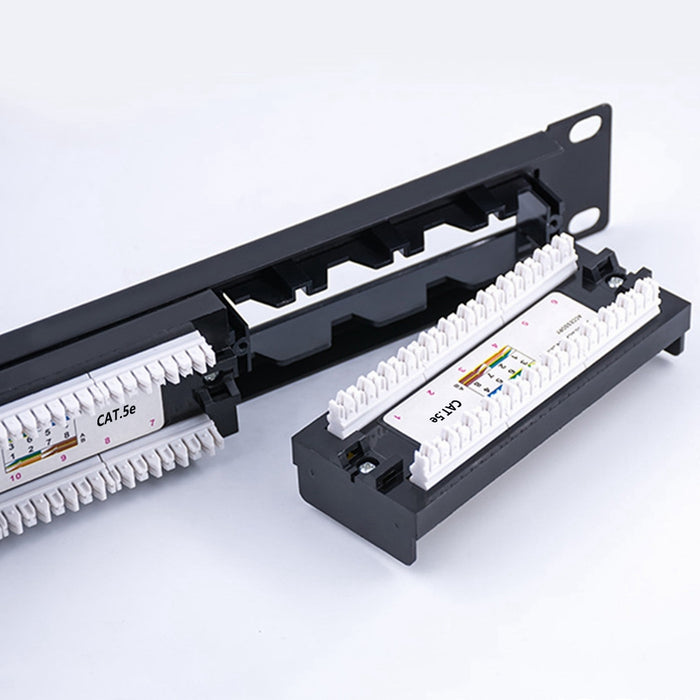 Yankok CAT6 8 Port Patch Panel Supports Back CAT5/5e w/o Bracket 8in.x