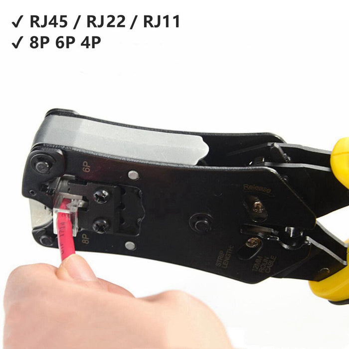 Yankok All-in-One RJ45 RJ12 RJ11 Cable Tester Crimper (Strip / Cut / Crimp / Test) HY376