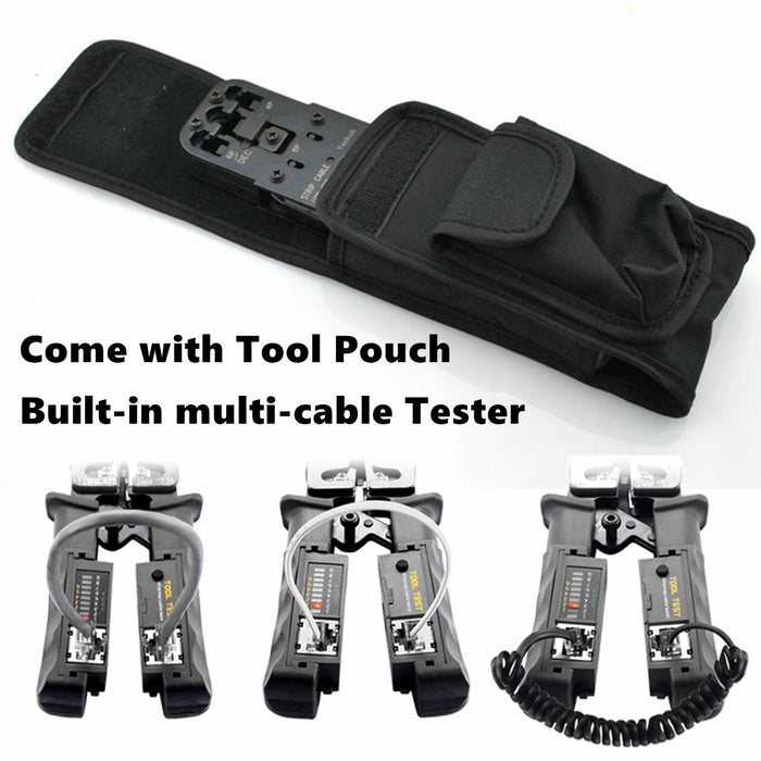 Yankok HT022 All-in-One Cable Tester Crimper (RJ45 RJ12 RJ11 Strip / Cut / Crimp / Test)